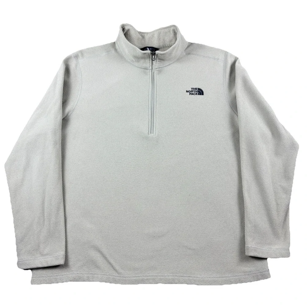 The North‎ Face Quarter Zip Fleece Mens Beige XXL Outdoor Minimalist Pullover